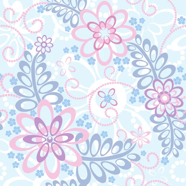 Seamless floral background: Forget-me-not — Stock Vector