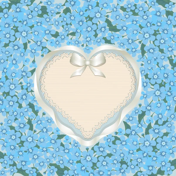 Forget-me-not heart — Stock Vector