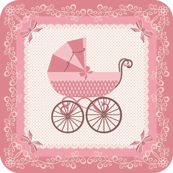 Baby flicka transport — Stock vektor