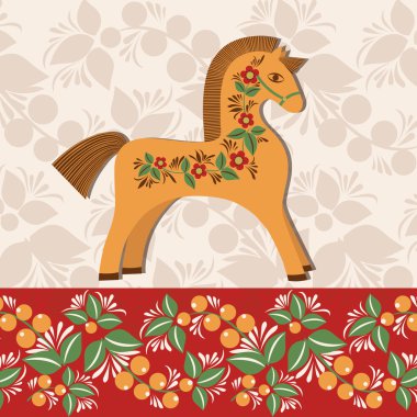 tebrik kartı ATI, folklor desen 2 ile süslenmiş ile