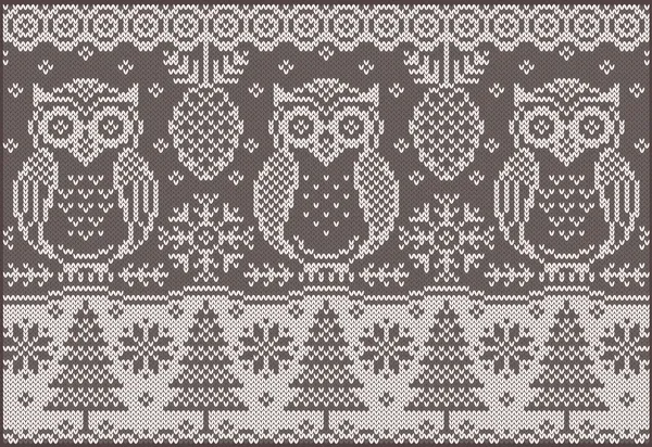 Baykuşlar örgü deseni