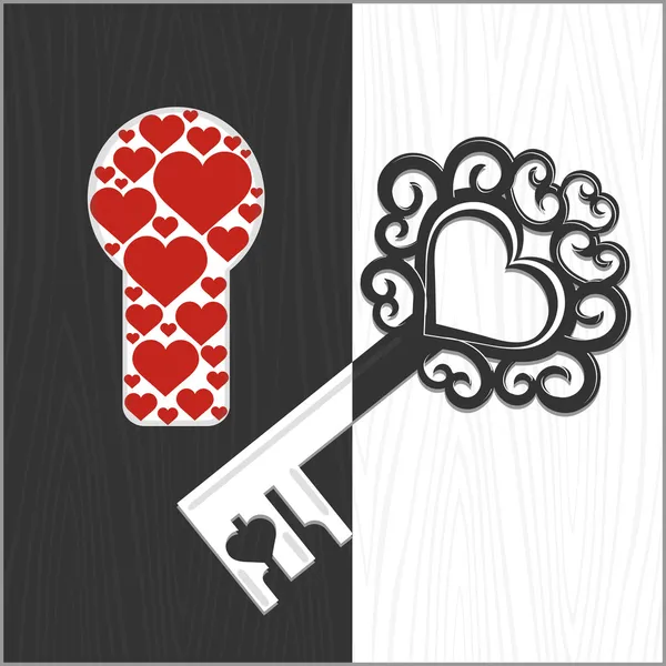 Key and keyhole — Stock Vector