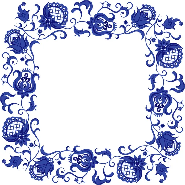 Frame ingericht floral ornament. — Stockvector