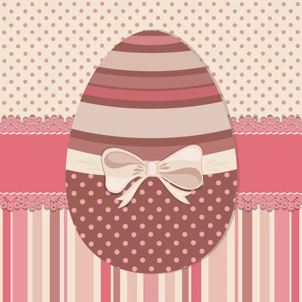 Çikolata yumurta Paskalya tebrik kartı — Stok Vektör