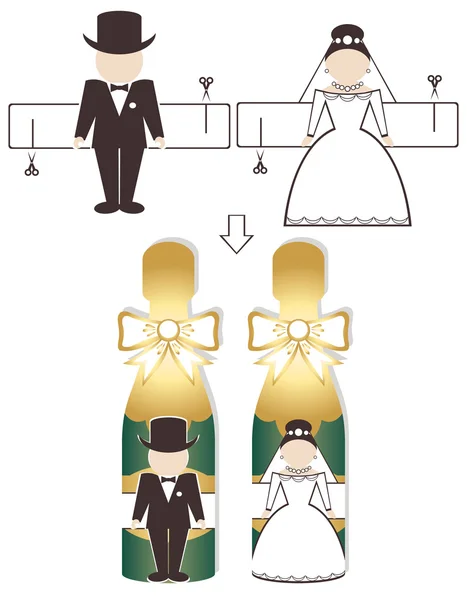 Designelemente für Hochzeiten — Stockvektor