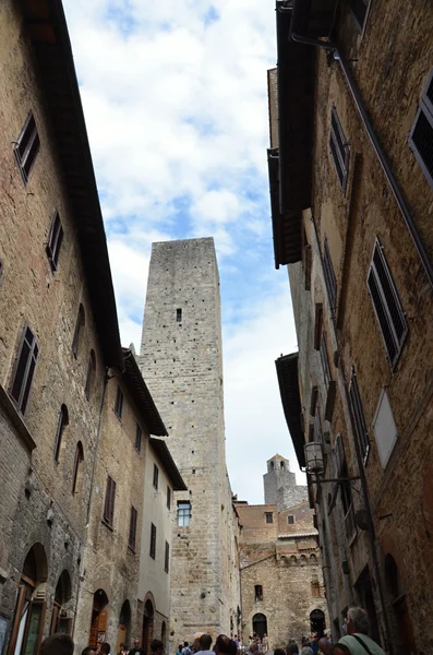 Staden san gimignano medeltida arkitektur — Stockfoto