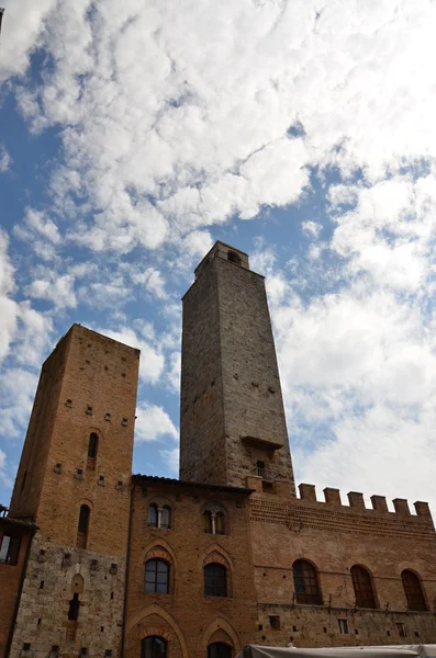 Ciudad San Gimignano arquitectura medieval — Foto de Stock