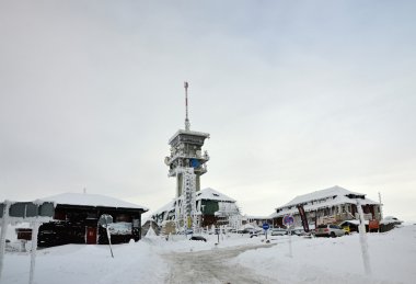 Mountain Klínovec in winter Czech republic