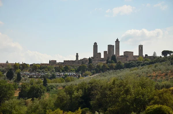 Toscana san Gimingagno forntida stad i Italien — Stockfoto