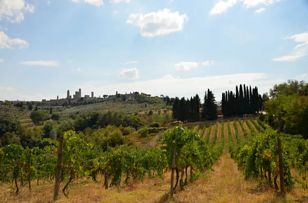 Toscana San Gimingano antica città d'Italia — Foto Stock