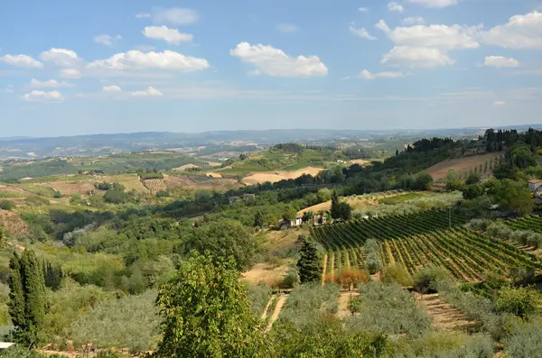 Toscane san Gimignano oude stad in Italië — Stockfoto