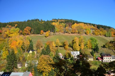 View of the town Jáchymov in Czech republic