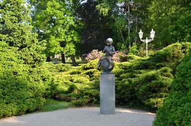 Çocuk frantisek heykel franzensbad Çek Cumhuriyeti