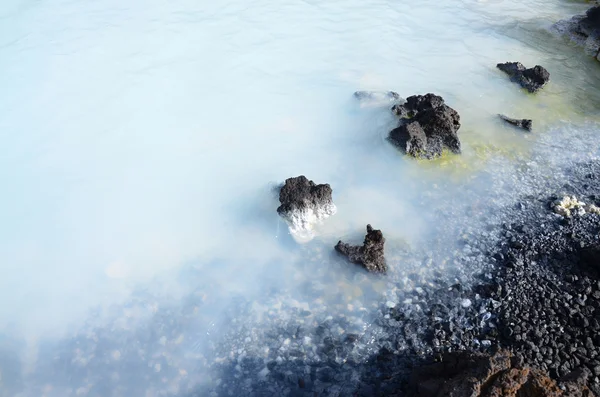 Lave volcanique dans la lagune bleue Islande — Photo