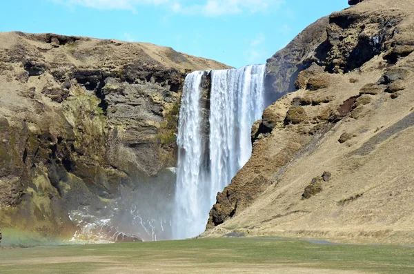 Pięknego wodospadu skogarfoss na południu Islandii — Zdjęcie stockowe