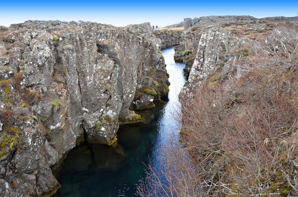 The Thingvellir national park, Althing on the Iceland