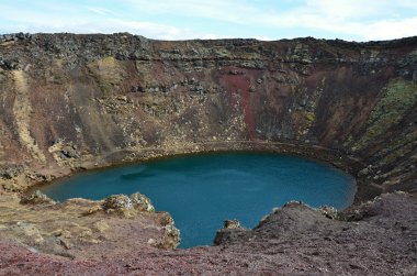 kerid volkanik krater olarak İzlanda turkuaz Gölü