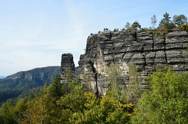 Rocce nel parco nazionale Svizzera Ceca — Foto Stock