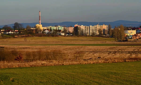 Uitzicht op de stad franzensbad — Stockfoto