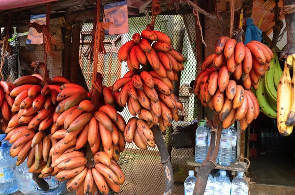 Kandy sri Lanka piyasada kırmızı banans bir demet — Stok fotoğraf