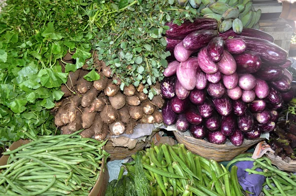 A gyümölcsök és zöldségek, kandy Srí Lanka-i piac — Stock Fotó