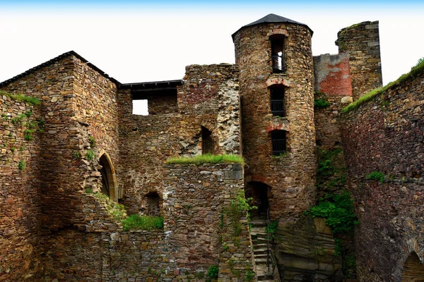 Torse Des Ruines Château Historique Gothique Hasitejn — Photo