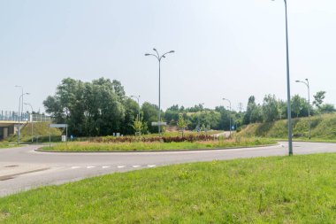 Gdansk, Polonya - 14 Temmuz 2021: Jacek Kuron adında bir kavşak.