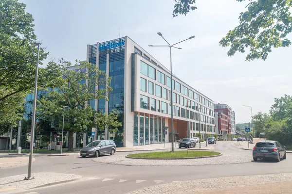 Gdansk Polonia Julio 2021 Edificio Oficinas Hiro —  Fotos de Stock