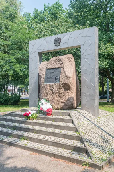 Gdansk Polônia Julho 2021 Monumento Comemorativo General Polonês Stanislaw Maczek — Fotografia de Stock