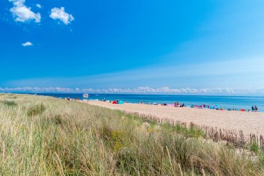 Hel, Polonya - 20 Temmuz 2021 Hel Cypel üzerinde Baltık Denizi.