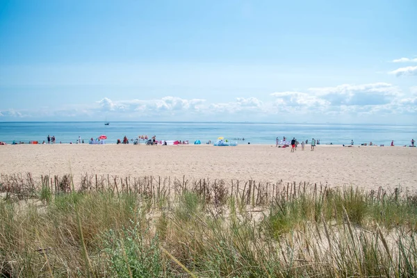 Хель Польша Июля 2021 Года Пляж Хель Ципель Балтийском Море — стоковое фото