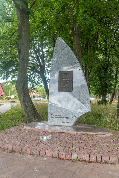 Hel Poland July 2021 Stefan Zeromski Monument Hel — 스톡 사진