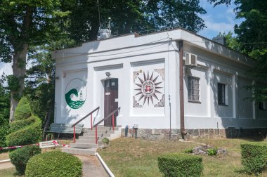 Rozewie, Polonya - 21 Temmuz 2021: Gdynia 'daki deniz ofisi.