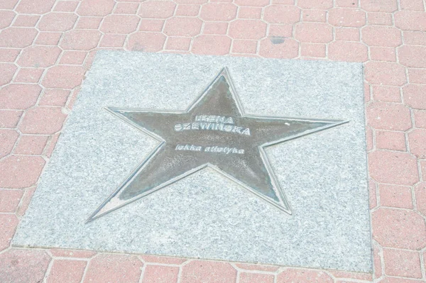 ポーランドのWladyslawowo 2021年7月21日 スポーツスターアリーのIrena Szewinskaの星 — ストック写真