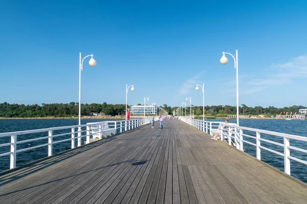 Jurata Polen Juli 2021 Sommer Meerblick Auf Holzsteg — Stockfoto