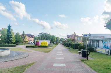 Wladyslawowo, Polonya - 21 Temmuz 2021: Yaz aylarında spor yıldızlarının geçidi.