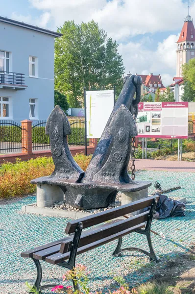 Wladyslawowo Pologne Juillet 2021 Monument Ancrage Navire Wladyslawowo — Photo
