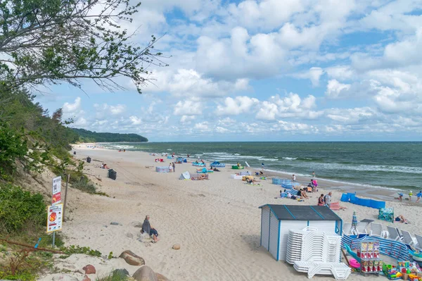 폴란드의 2021 발트해의 해변의 파노라마처럼 보이는 — 스톡 사진