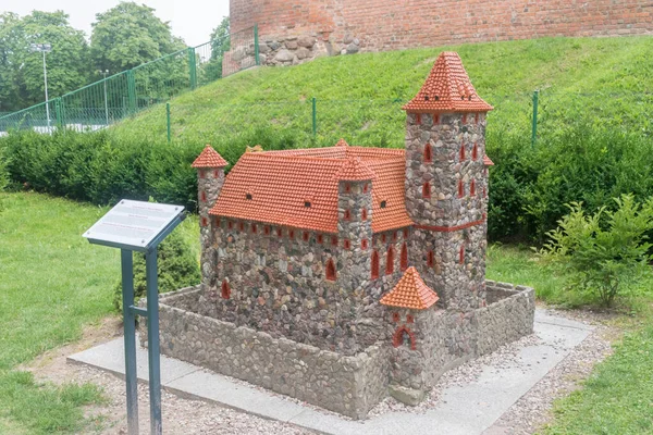 Chelmno Polen Juli 2021 Miniatur Der Burg Papowo Biskupie Miniaturpark — Stockfoto