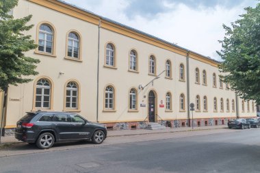 Swiecie, Polonya - 25 Temmuz 2021: Swiecie 'de Bölge Mahkemesi (Sad Rejonowy).
