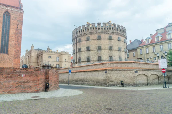 Toruń Polska Lipca 2021 Mur Murowany Wieża Więzienia Panopticon Toruniu — Zdjęcie stockowe