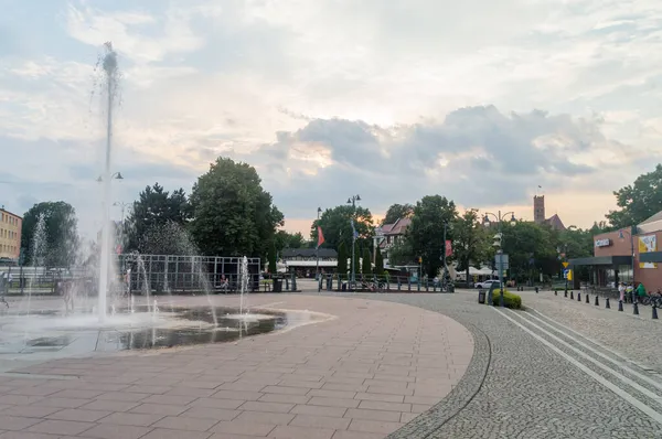 Malbork Polônia Julho 2021 Praça Kazimierz Jagiellonczyk Casimir Jagiellon — Fotografia de Stock