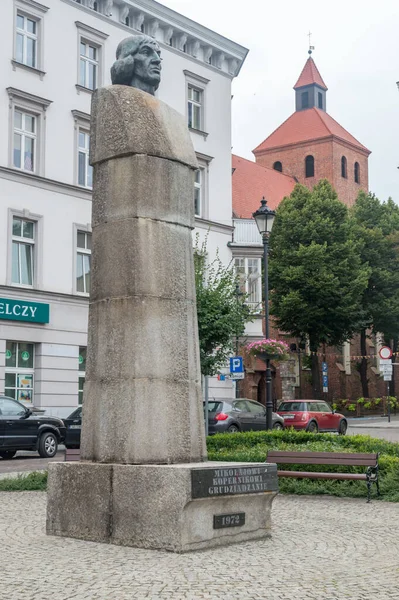 Grudziadz Polen Juli 2021 Büste Des Berühmten Astronomen Nikolaus Kopernikus — Stockfoto