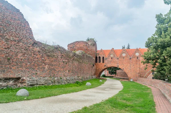 Ruïnes Van Gotische Teutoonse 13E Eeuw Torun Castle Polen — Stockfoto