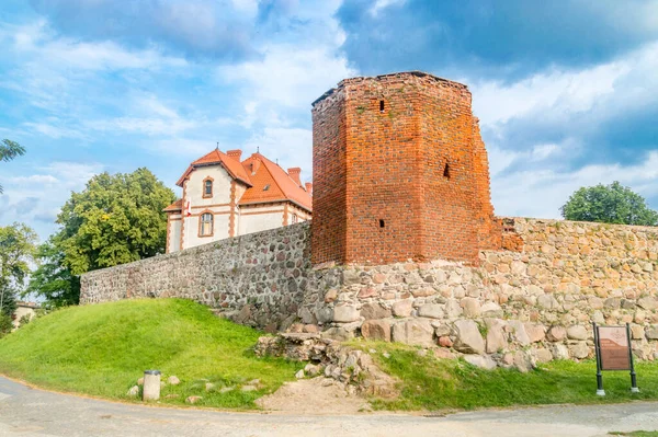 波兰Sztum条顿城堡角塔 — 图库照片