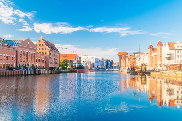 Gdansk Polônia Julho 2021 Bela Vista Verão Sobre Rio Motlawa — Fotografia de Stock