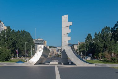 Gdynia, Polonya - 1 Ağustos 2021: 2. Dünya Savaşı 'nın En Büyük Mağdurları Anıtı.