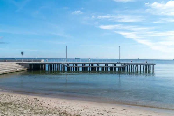 Kleine Pier Aan Oostzee Gdynia Polen — Stockfoto