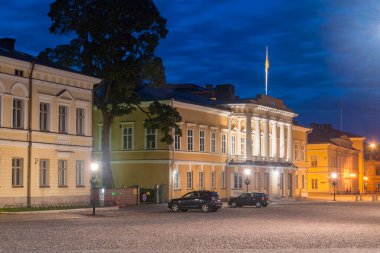 Turku, Finlandiya - 5 Ağustos 2021: Abo Akademi Üniversitesi 'nin ana binası.