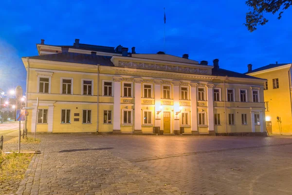 Turku Finland August 2021 Hjelt Mansion View Uudenmaankatu Night — Stock Photo, Image